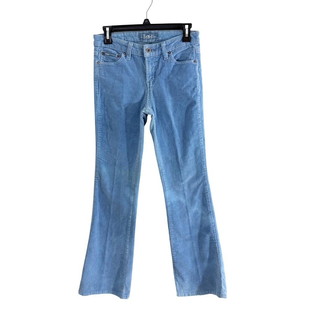 Vintage Y2K LEI Baby Blue	Corduroy Low Rise Flares Women's Size 5 EUC